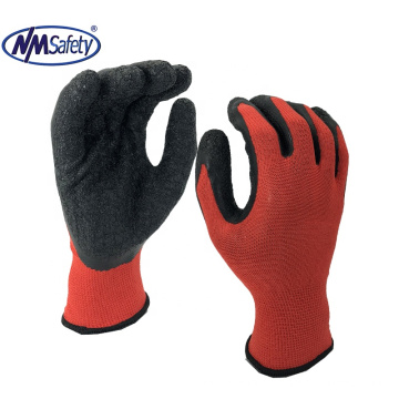 NMSAFETY  13gauge knitted latex coated half safety work gloves CE EN388 2131X